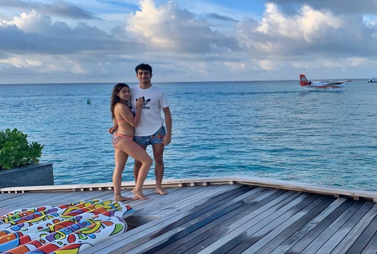 Sara Ali Khan Bikini Photo birthday post for brother Ibrahim Ali Khan is viral
