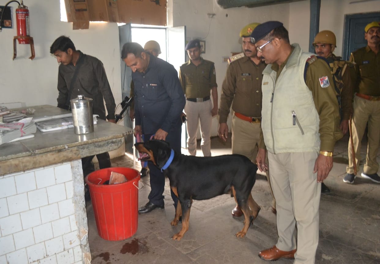GRP trashed railway station with dog squad