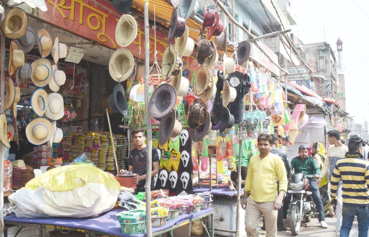 holi, pichkari, market, firozabad