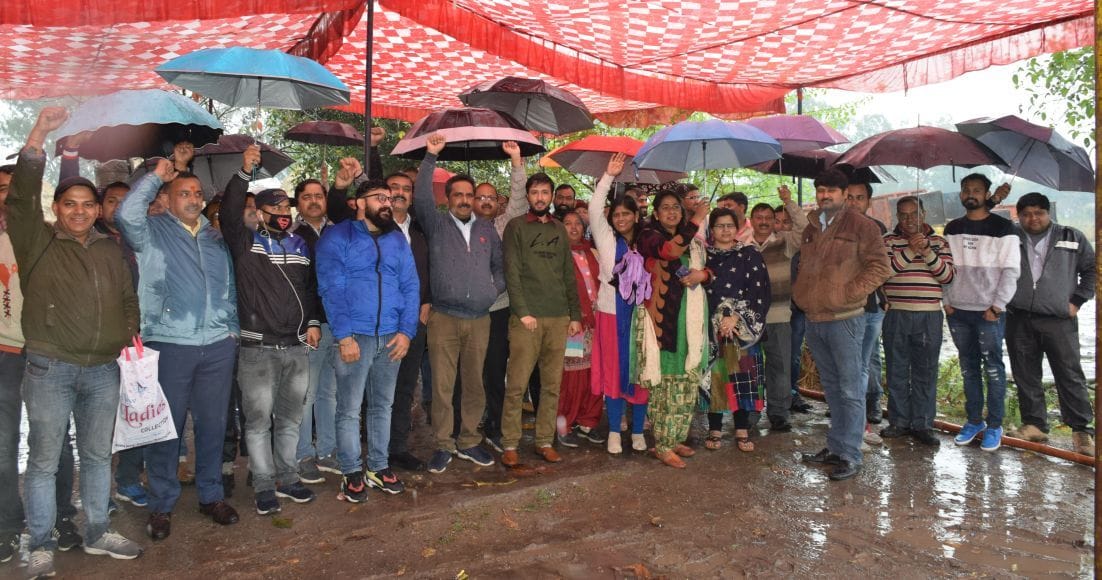 Employees protested