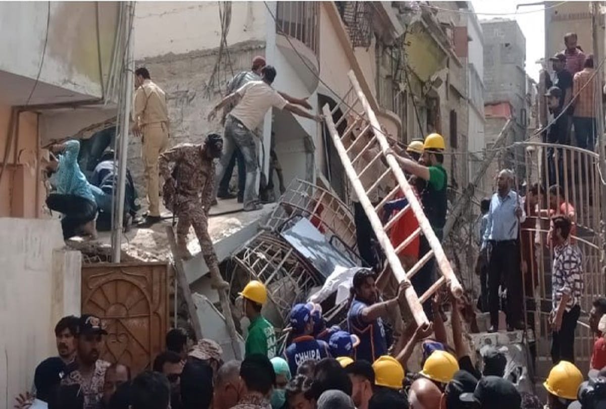 Pakistan Karachi Building collapse death toll rises to 18, rescue operation is underway