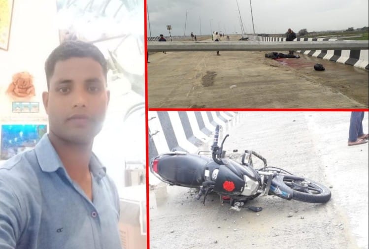 गोरखपुरफोरलेन पर पोल से टकराकर गिरा आर्मी का जवान, पीछे से आ रहे ट्रक ने कुचला Army Soldier