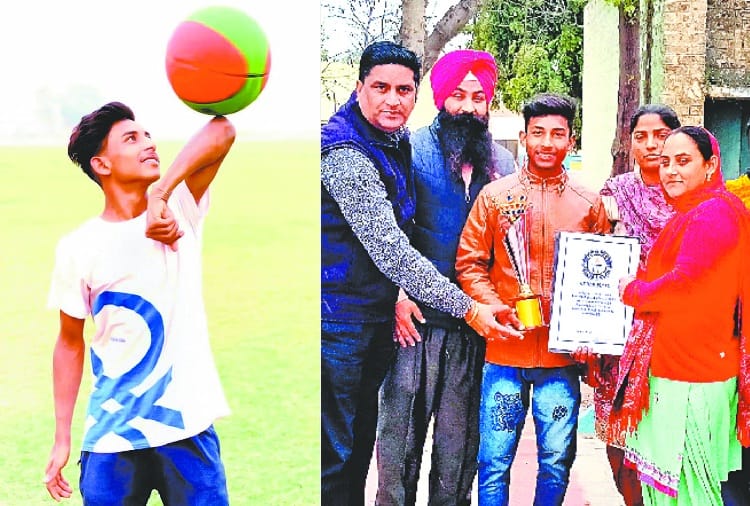 World record made by rolling the basketball at elbow 16 minutes 72 seconds