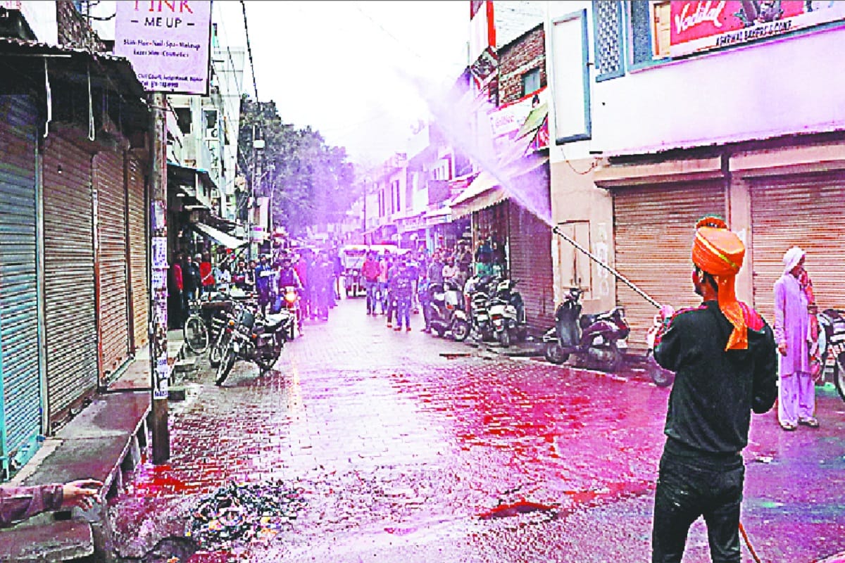 Holi celebration in Dhampur of Bijnor district of Uttar Pradseh