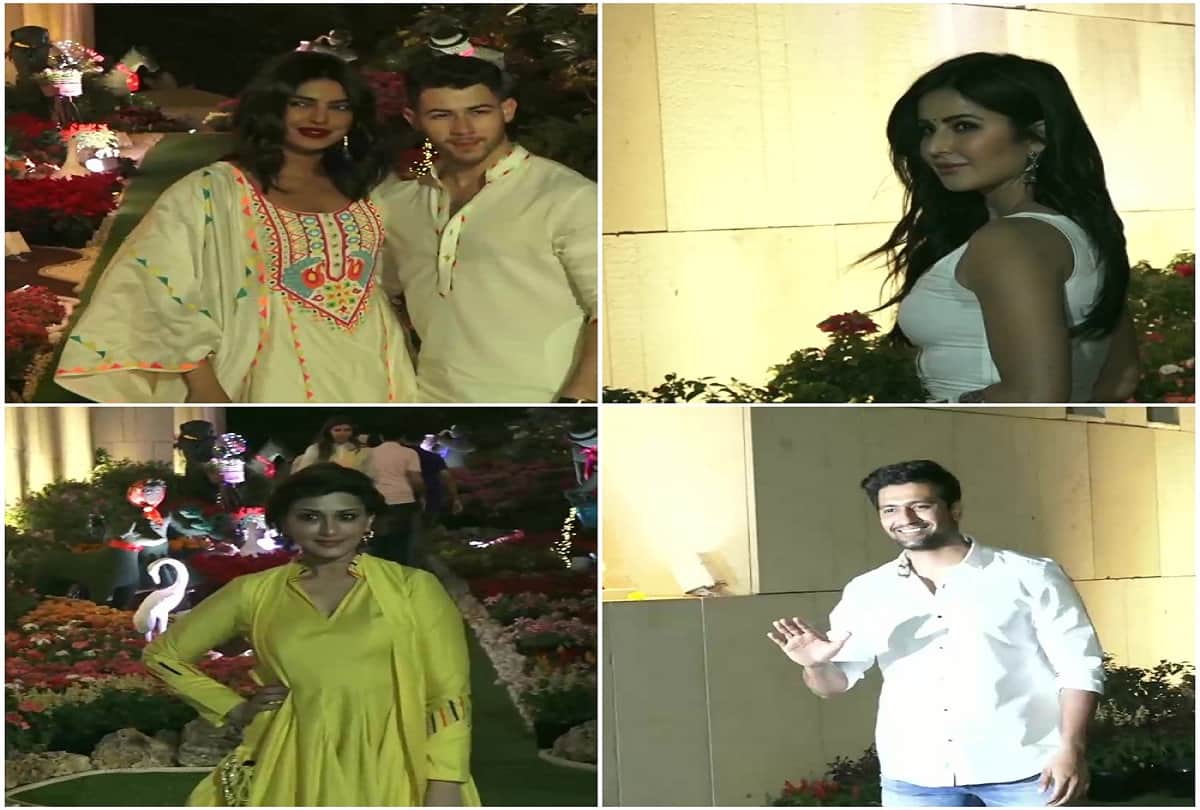 Priyanka Chopra,Nick Jonas, Katrina Kaif, Sonali Bendre, Vicky Kaushal attended the Holi party