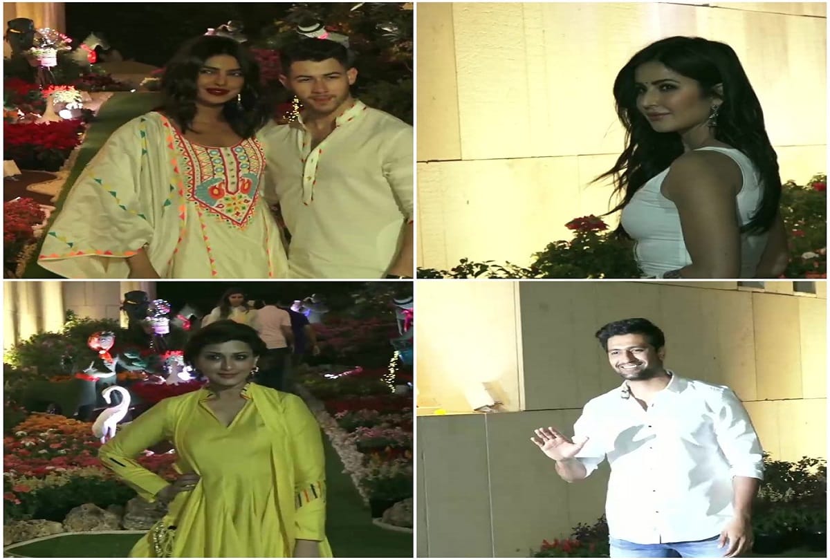 Priyanka Chopra,Nick Jonas, Katrina Kaif, Sonali Bendre, Vicky Kaushal attended the Holi party