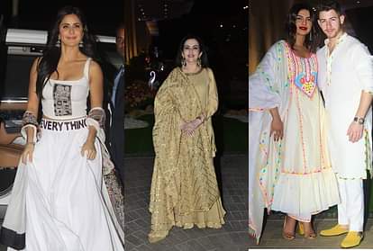 VIDEO : isha ambani host holi party priyanka nick to katrina look in amazing outfits