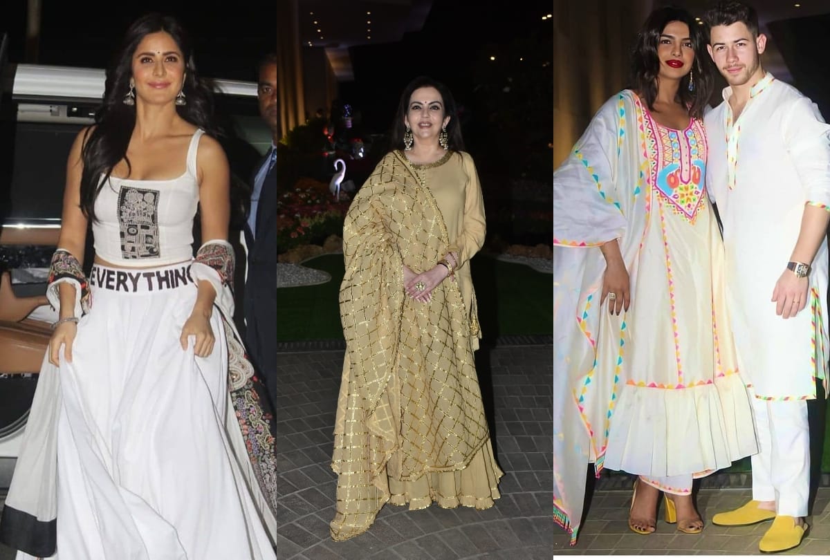VIDEO : isha ambani host holi party priyanka nick to katrina look in amazing outfits