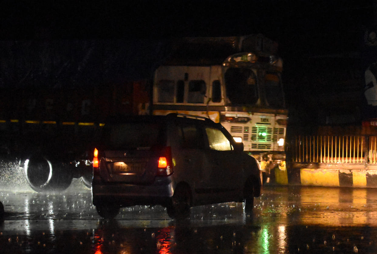 Rainfall in the form of rain and hail on farmers
