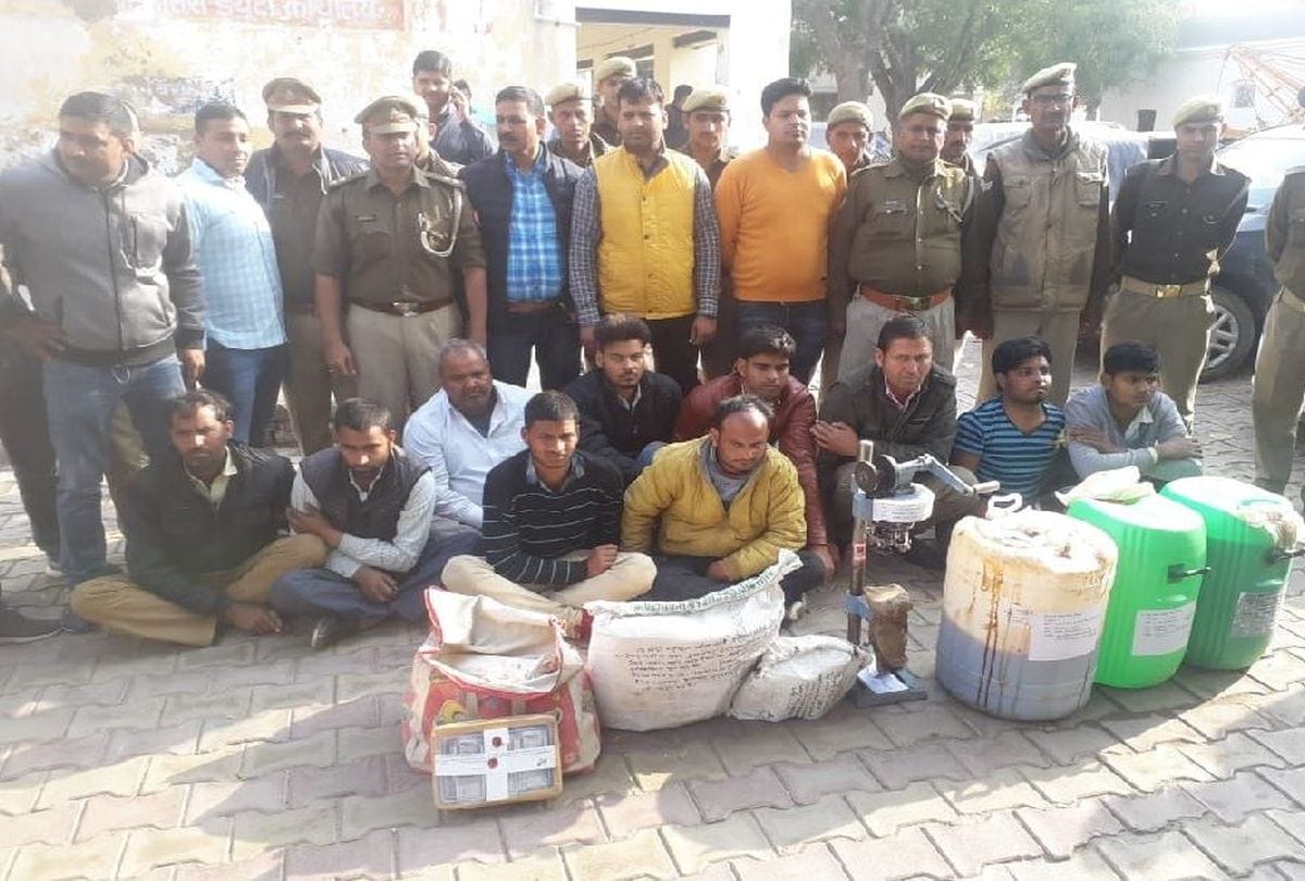 illegal liquor factory busted in school in agra