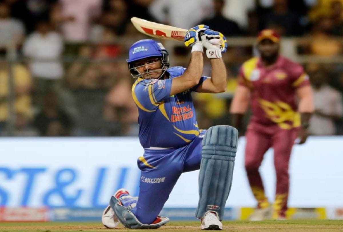 Road Safety World Series T20 Sehwag half century helps India legends defeat west indies legends