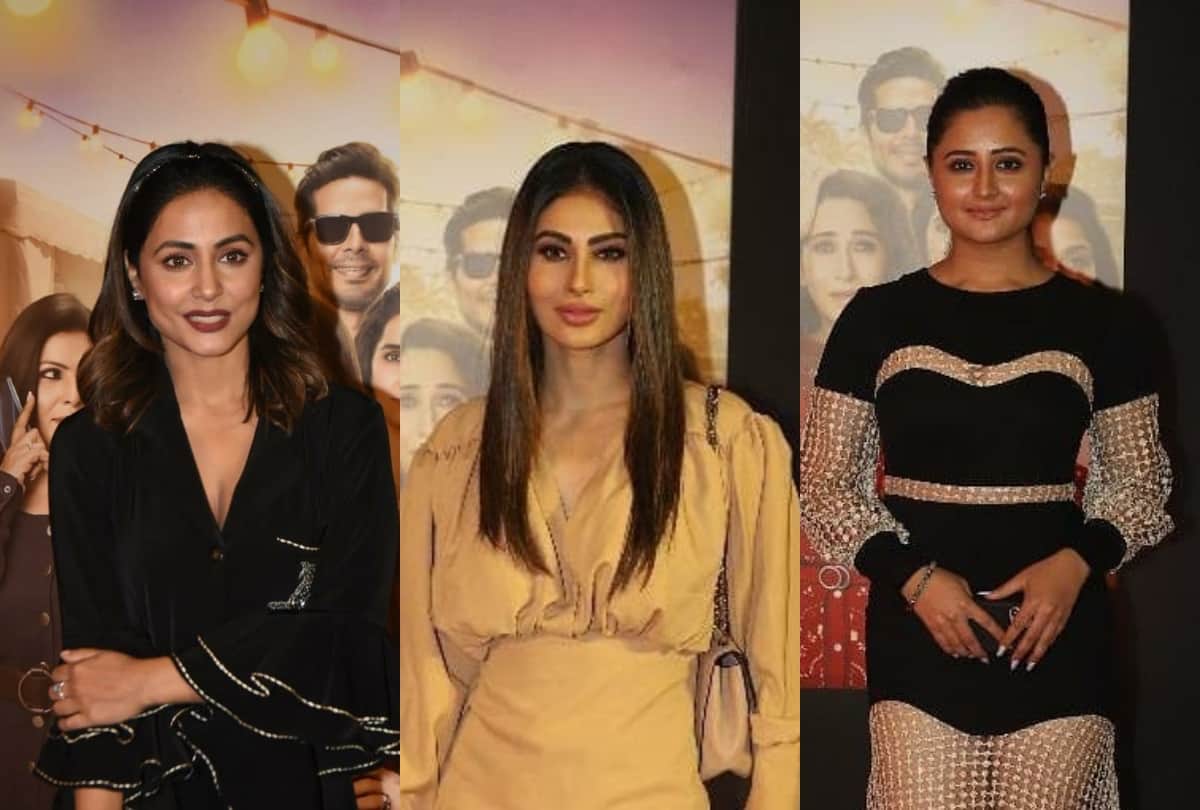 rashmi desai to mouni roy hina khan look stylish in mentalhood screening