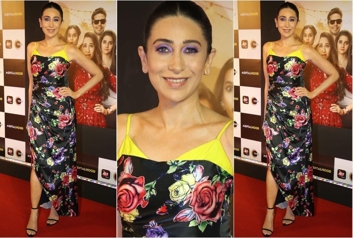 kareena kapoor looks elegant in white dress with karishma in mentalhood screening