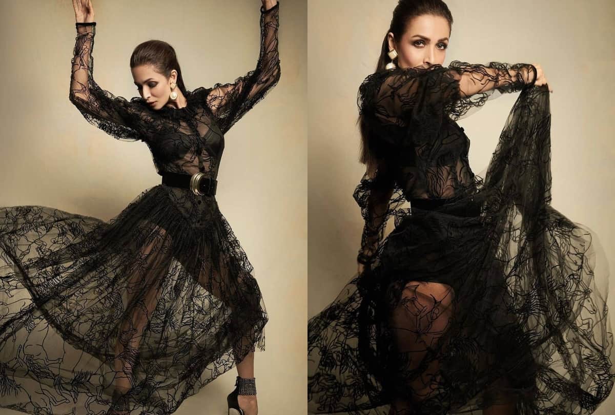 malaika arora black sheer dress price worth one lakh seventy thousand