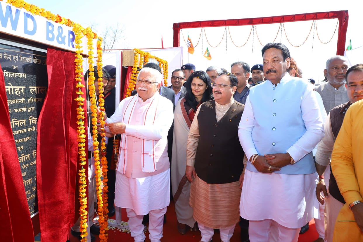 CM inaugurated and laid foundatiom stones for seven development works in sirsa