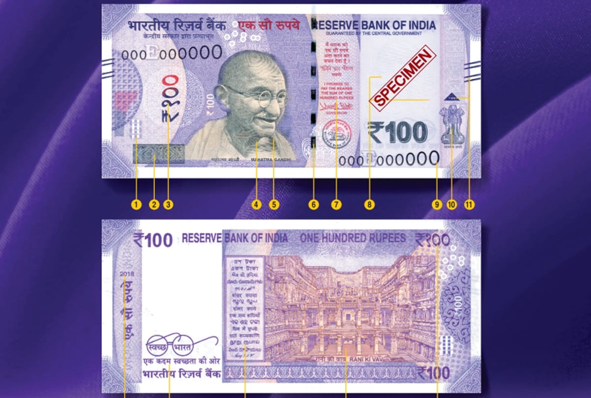 Reserve Bank of India 100 rupees varnish currency notes Latest News