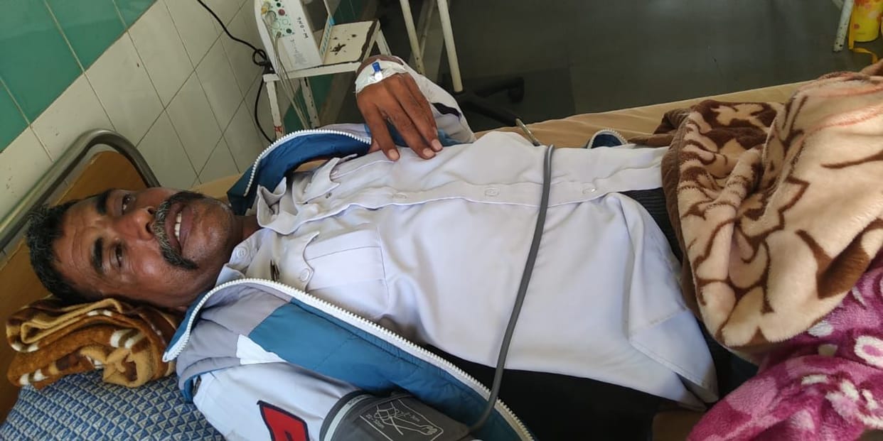 Three bike riders hit the constable