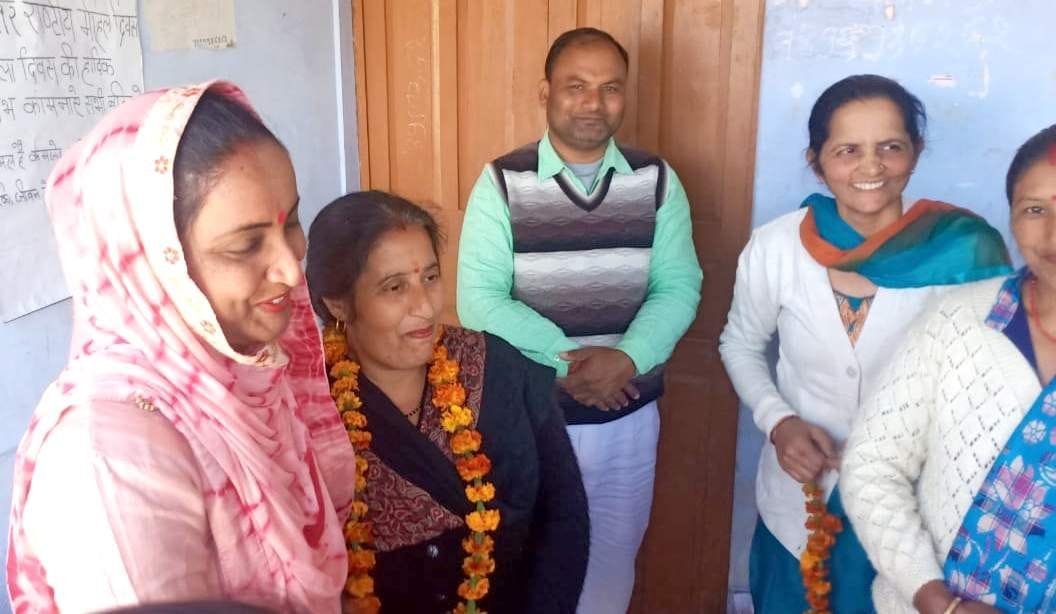Village head honored Jayamala
