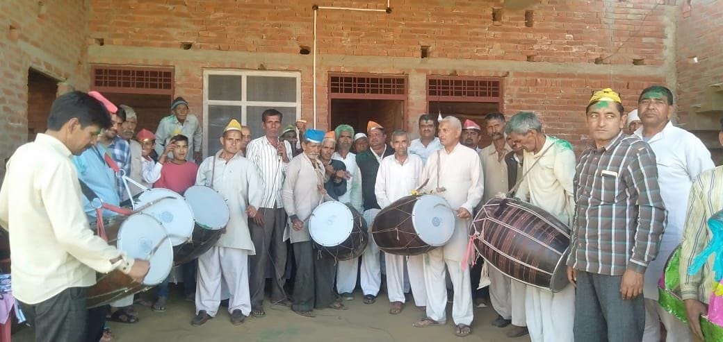 Holi in the town of Bhokheri