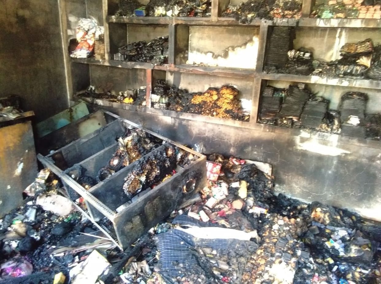 Fire cot due to shart surkit