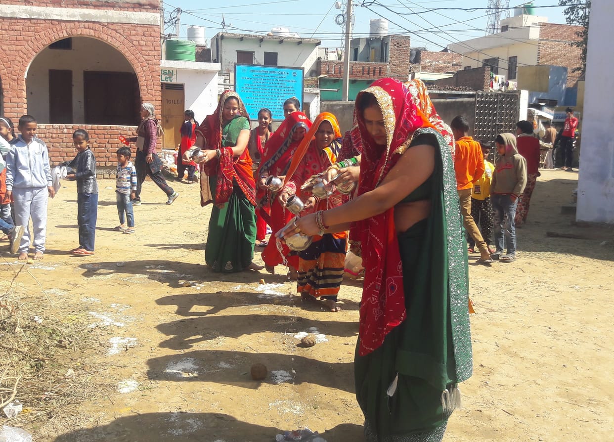 Peoples celebrated Holi festival in Charkhi Dadari