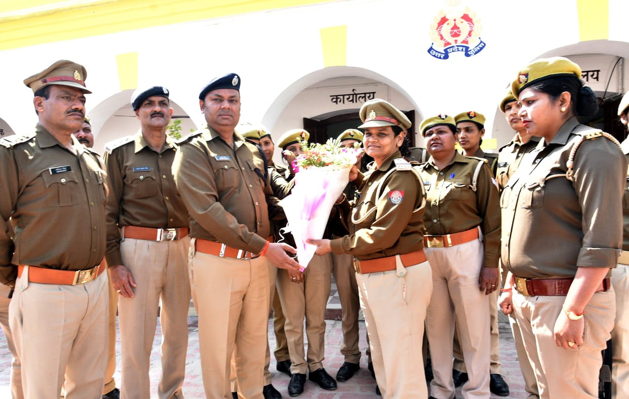 woman world day in chandausi police line