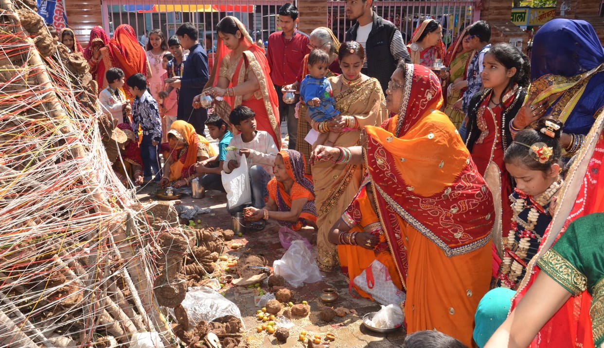 holika burned, 37 places, holi festival