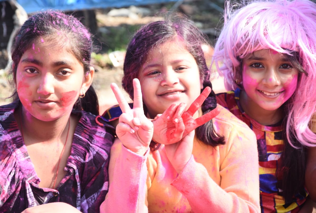 RSS holi 2020 celebration in lal diggi park gorakhpur