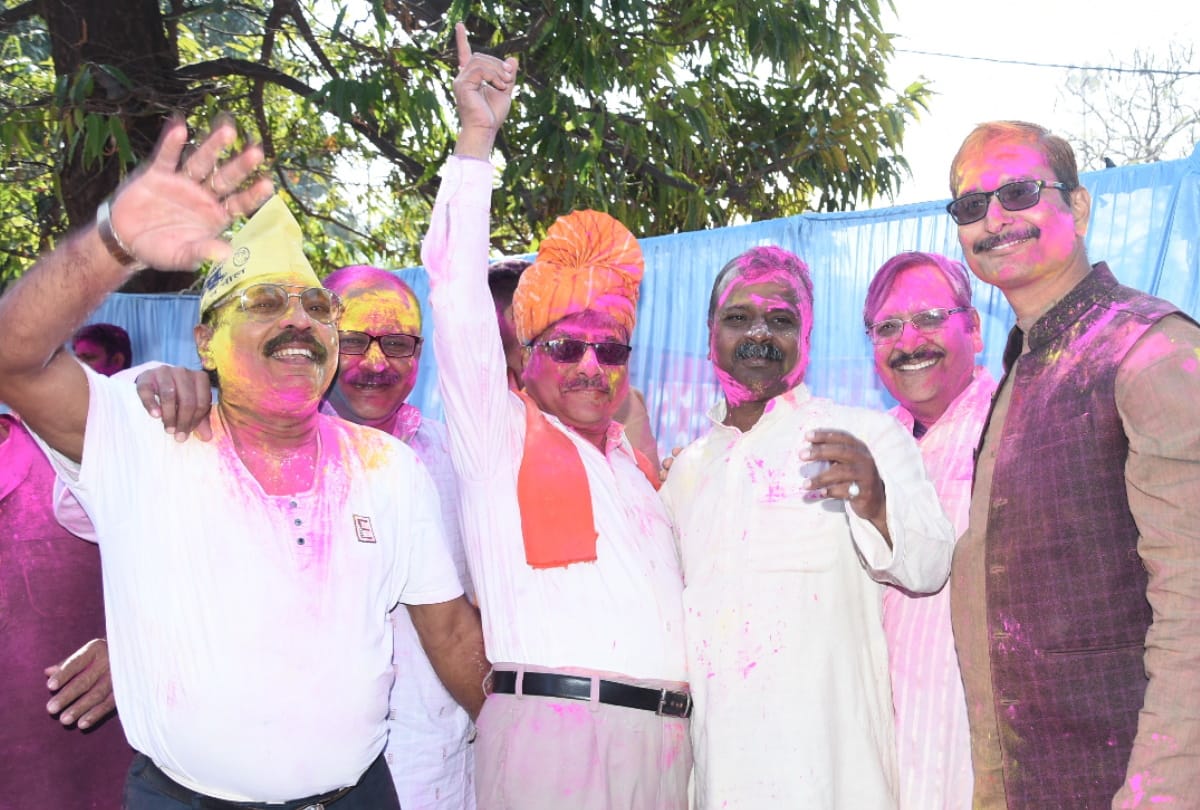 RSS holi 2020 celebration in lal diggi park gorakhpur
