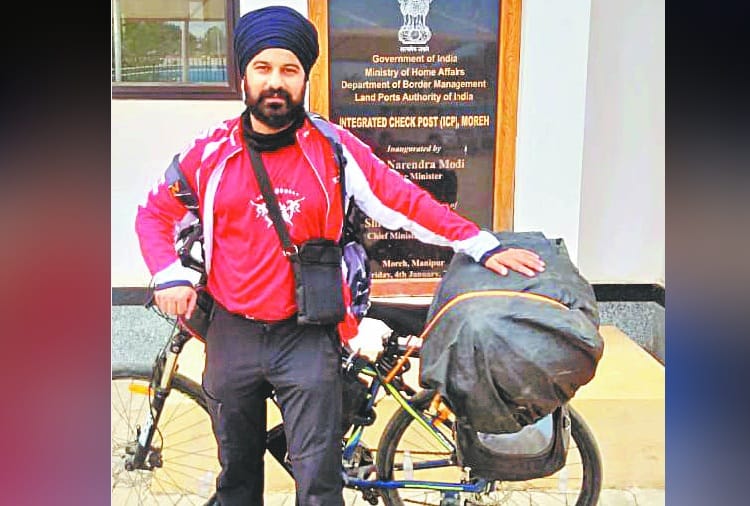 Corona Virus Effect on World Tour on Cycle of Karamveer Singh