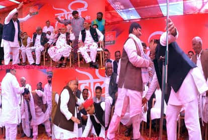 एक मंच पर दिखा मुलायम परिवार