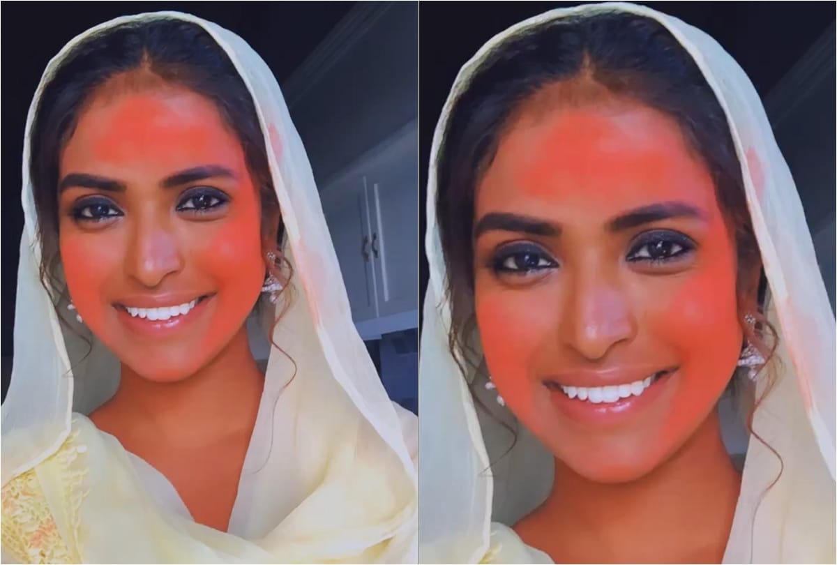 Television Actress Poulomi Das Distributed Mask on The Sets of Kartik Poornima Due To Corona Virus