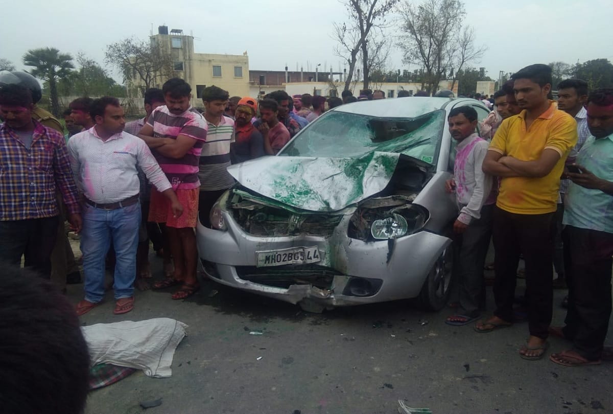 Car and bike collision in Kushinagar
