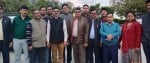 रोशनाबाद कलेक्ट्रेट में हड़ताल के दौरान विरोध करते ओबीसी इम्प्लाइज एसोसिएशन के पदाधिकारी ।
