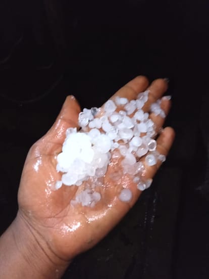 the weather took a strong turn, hail and trees fell in the storm, one died
