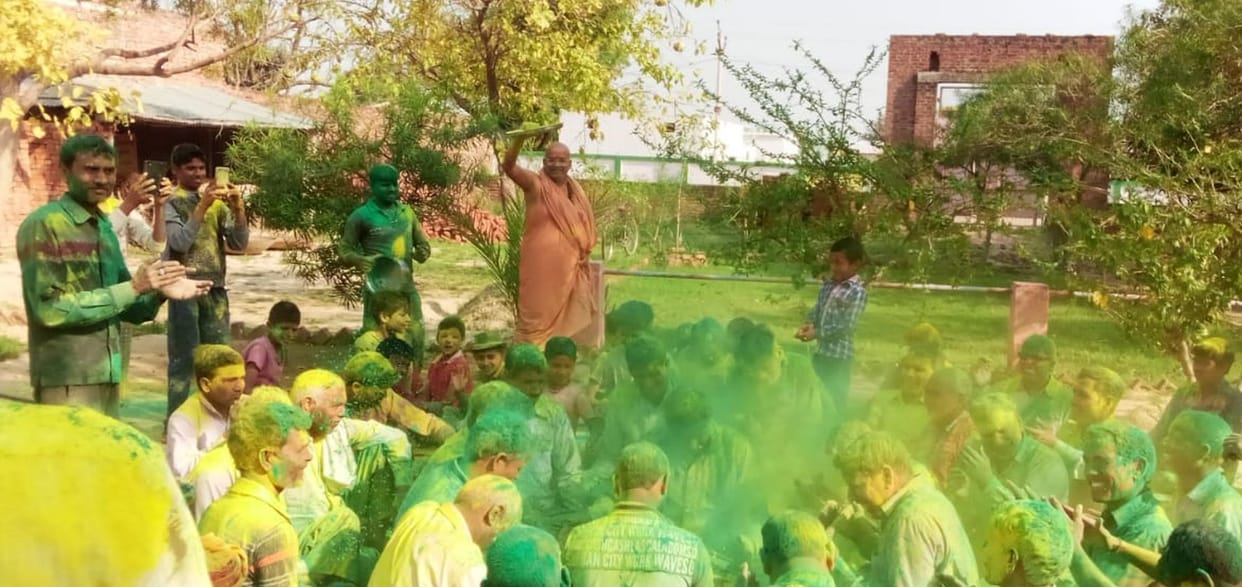 holi, celebration, in firozabad