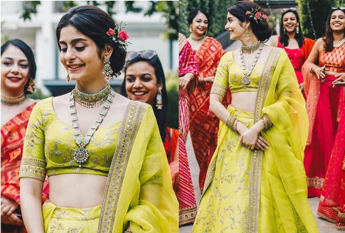 brides wear sabyasachi designs alia bhatt lime green lehenga