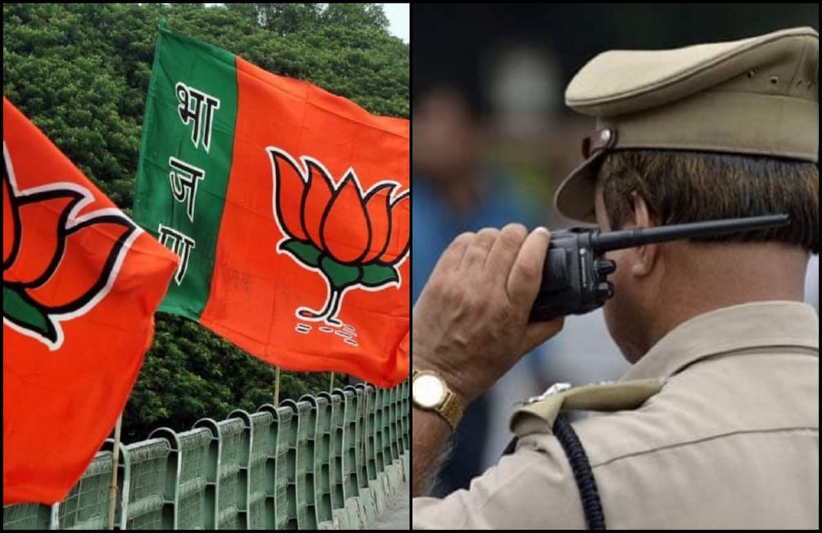 BJP workers demand suspension of inspector in bjp leader beaten up in renukoot sonbhadra