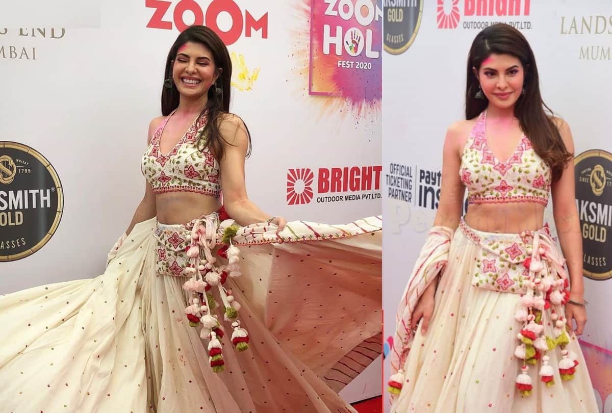 jacqueline fernandez adorable look in desi wear lehenga in glamorous style