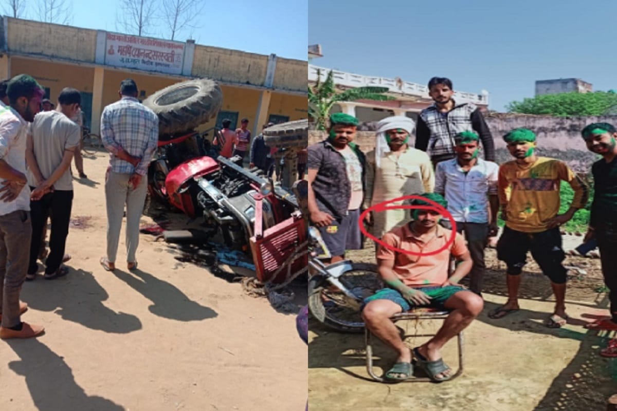A boy has death during make tik tok video stunting from tractor in Muzaffarnagar