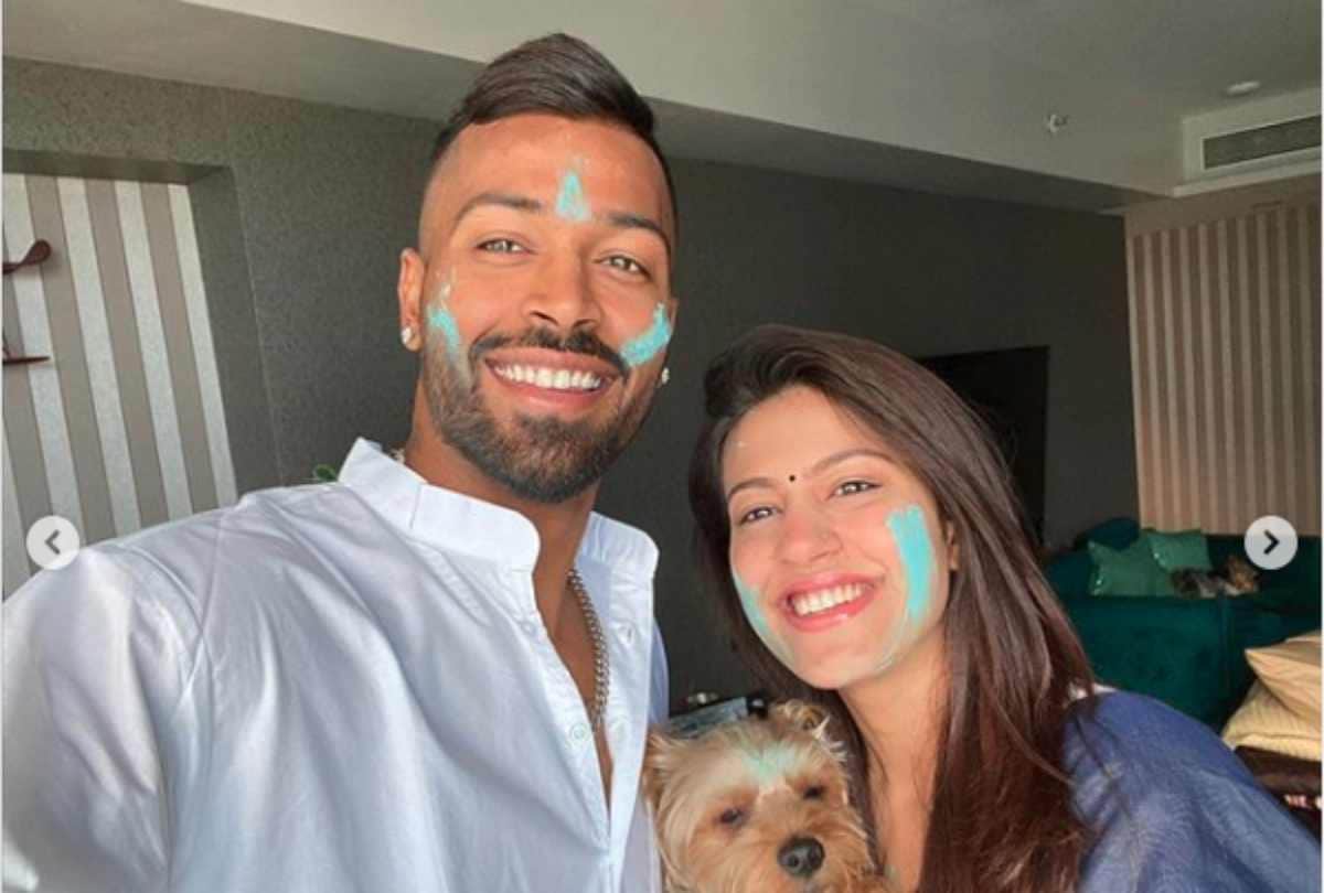 hardik pandya and natasa stankovic holi pictures viral in social media