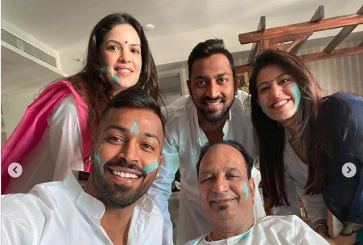 hardik pandya and natasa stankovic holi pictures viral in social media