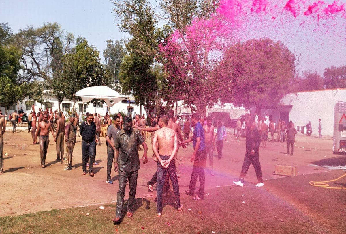 Up Police Celebrate Holi Festival