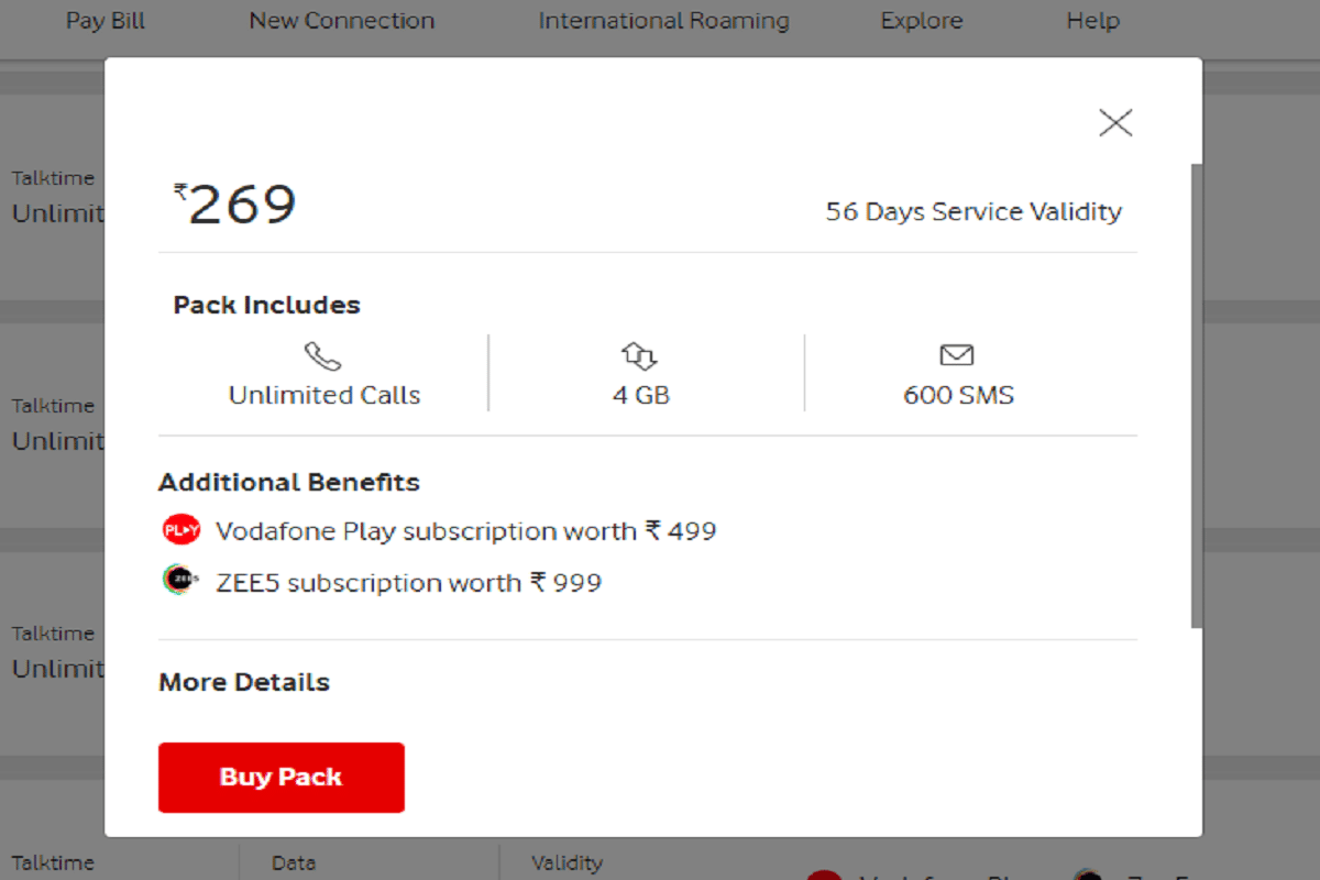 vodafone idea best prepaid plans with 1gb data unlimited calls