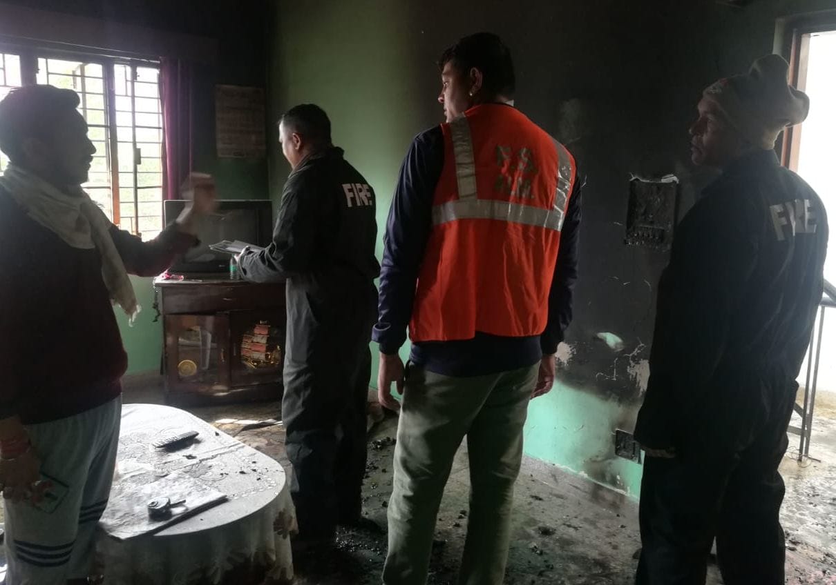 Fire in the house due to short circuit