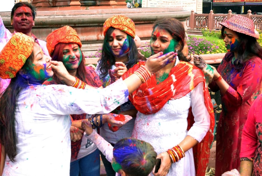 Holi celebration of Mulayam Singh Yadav family.