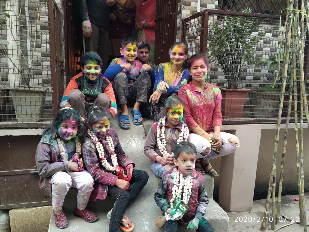 As soon as Holika Dahan burns, there is a lot of color