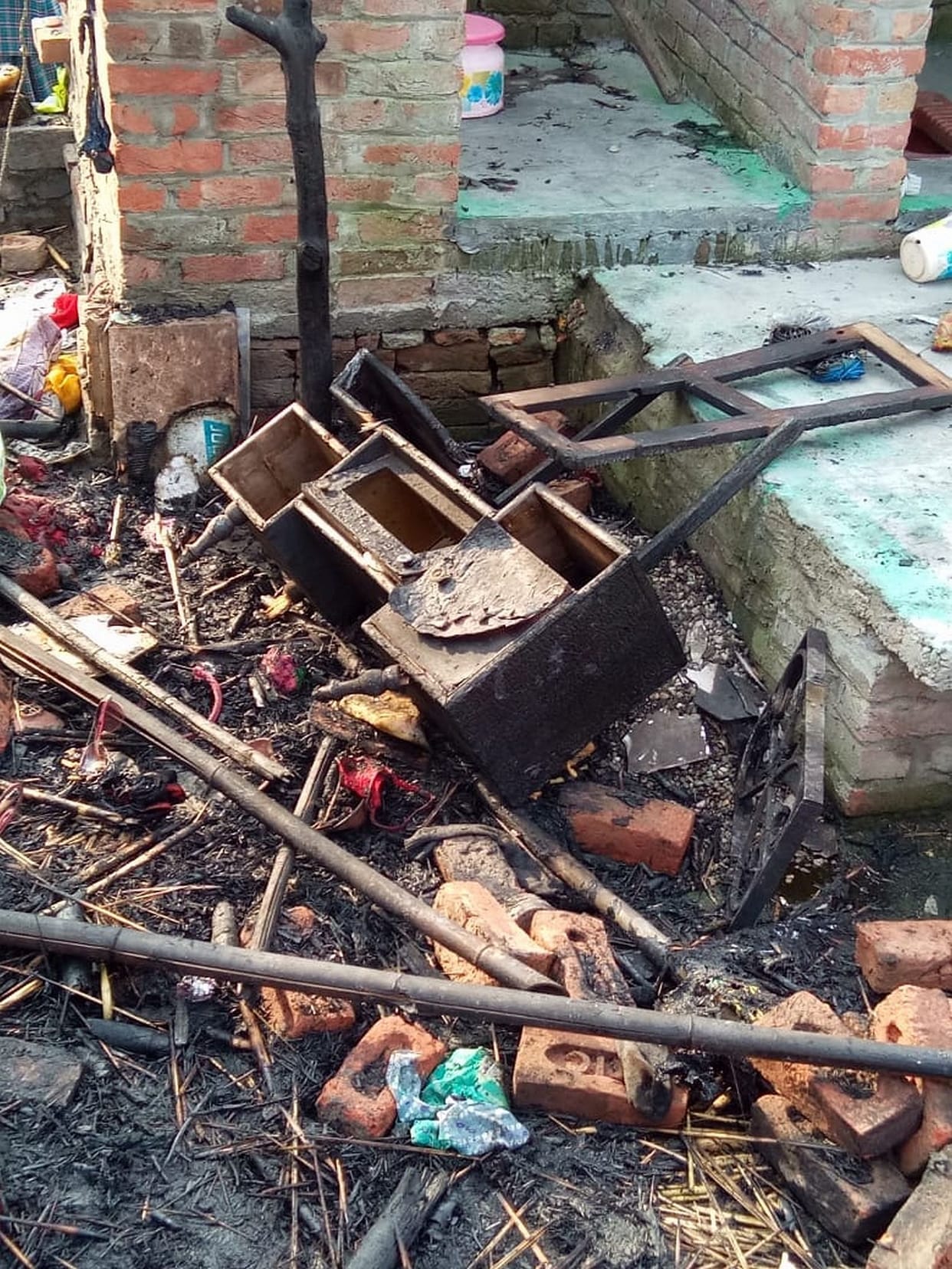 Four House Sets A Blaze