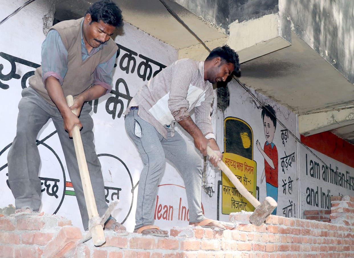 Chairperson's husband breaks illegal encroachment
