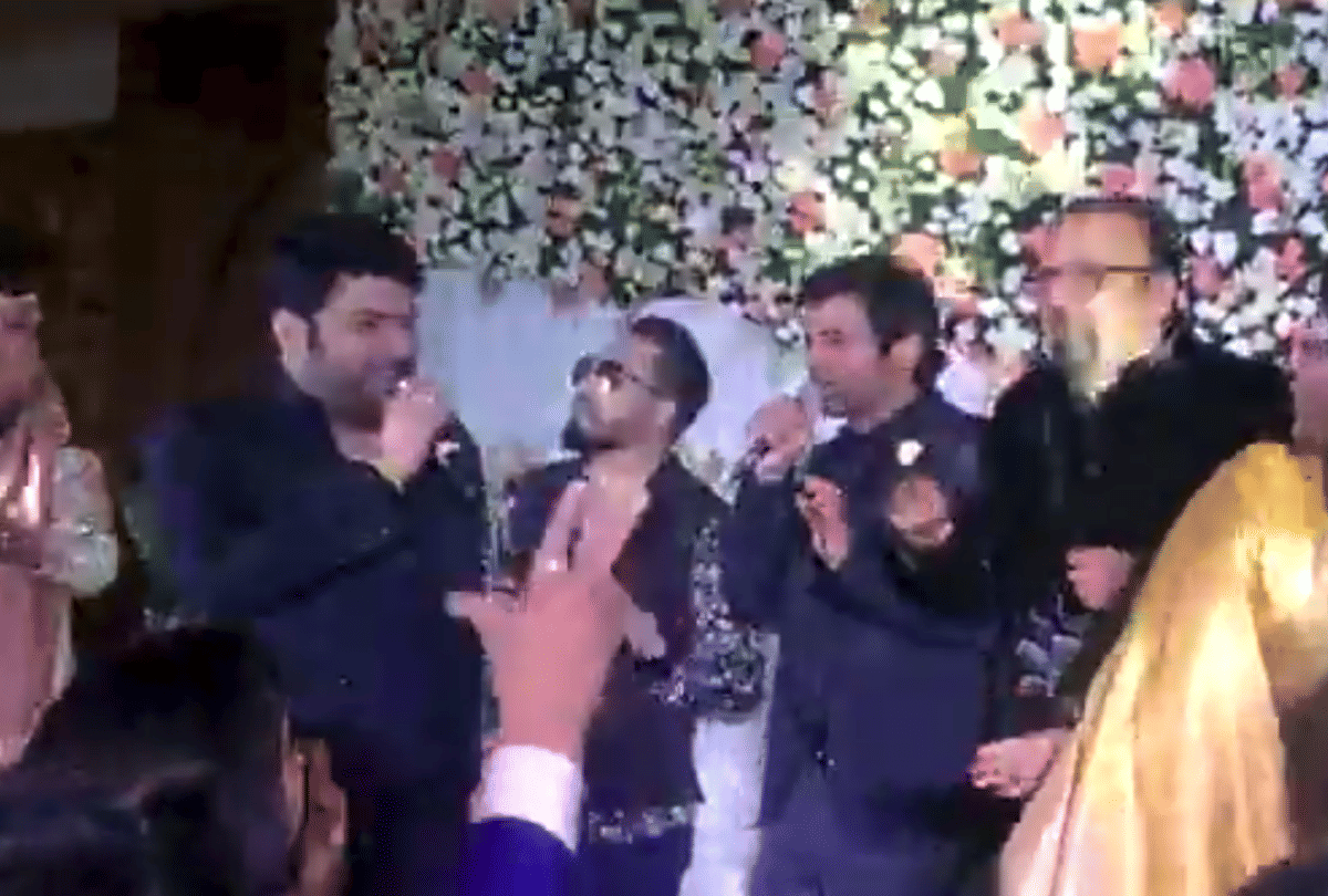 Kapil Sharna Sunil Grover dance at a wedding ceremony first time after fight